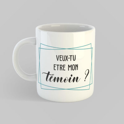 Image de mug "Veux-tu être mon témoin ?" - MCL Sérigraphie