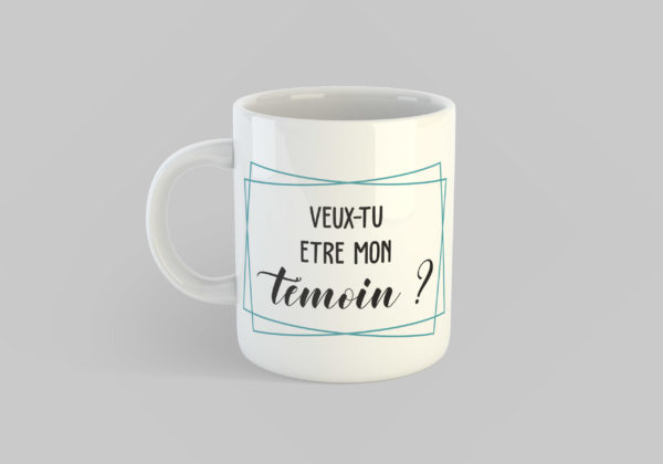 Image de mug "Veux-tu être mon témoin ?" - MCL Sérigraphie