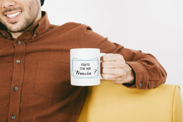 Image de mug "Veux-tu être mon témoin ?" - MCL Sérigraphie