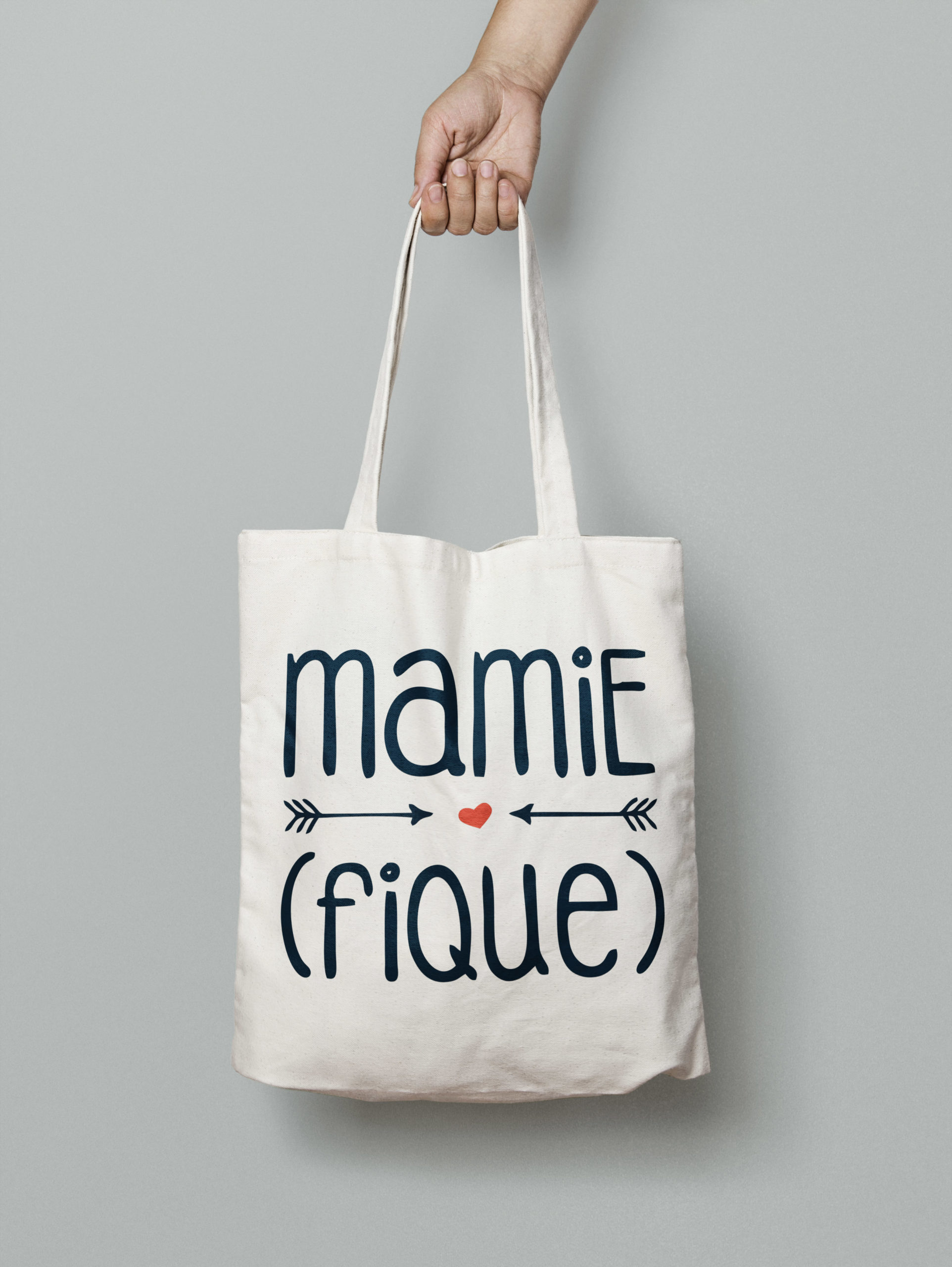 Tote-bag "Mamie-Fique" - MCL Sérigraphie Image de tote-bag "Mamie-Fique" - MCL Sérigraphie