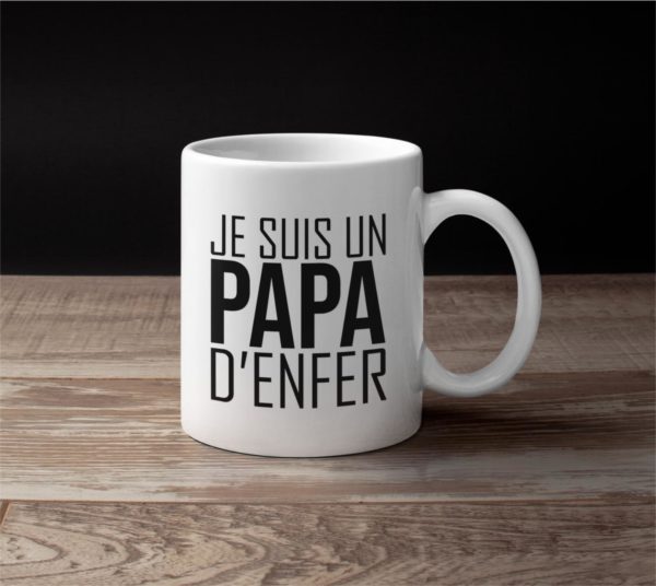 Image de mug "Je suis un papa d'enfer" - MCL Sérigraphie