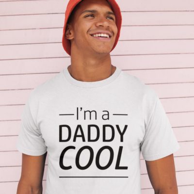 Image de t-shirt blanc pour homme "I'm a Daddy Cool" - MCL Sérigraphie