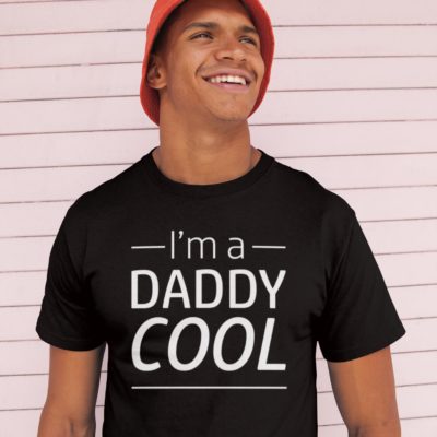 Image de t-shirt noir pour homme "I'm a Daddy Cool" - MCL Sérigraphie
