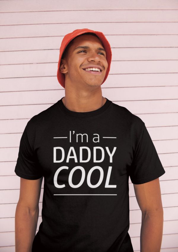 Image de t-shirt noir pour homme "I'm a Daddy Cool" - MCL Sérigraphie