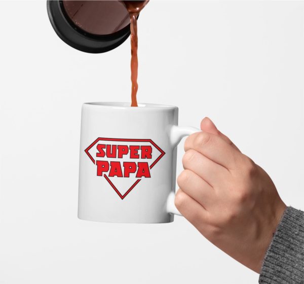 Image de mug "Super papa" - MCL Sérigraphie