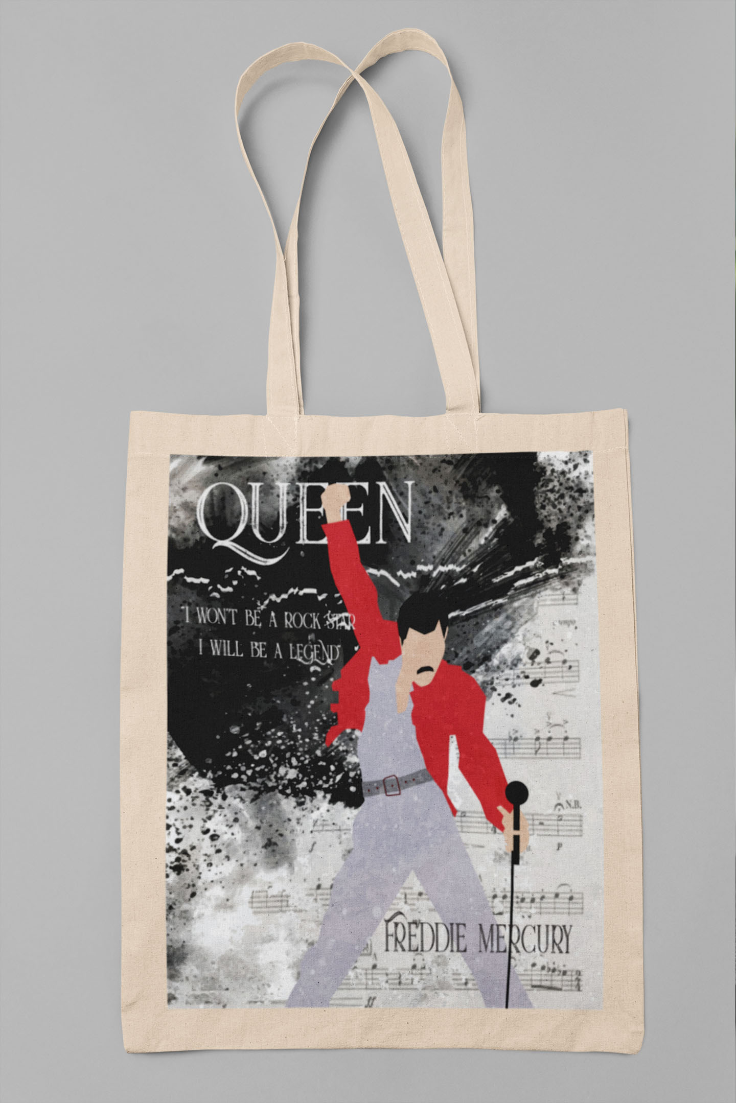 Tote-bag "Freddie Mercury" - MCL Sérigraphie Image de tote-bag "Freddie Mercury" - MCL Sérigraphie