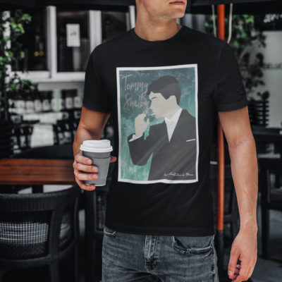 Image de t-shirt noir pour homme "Peaky Blinders" - MCL Sérigraphie