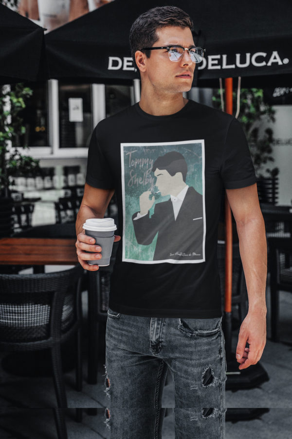 Image de t-shirt noir pour homme "Peaky Blinders" - MCL Sérigraphie