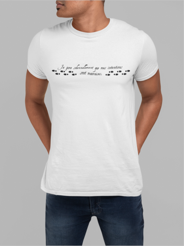 T-shirt blanc pour homme "Carte de Maraudeur - Harry Potter"- MCL Sérigraphie Image de t-shirt blanc pour homme "Carte de Maraudeur - Harry Potter"- MCL Sérigraphie