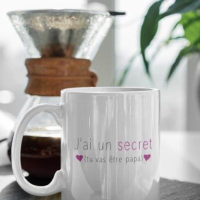 Image de mug "J'ai un secret, tu vas être papa" - MCL Sérigraphie