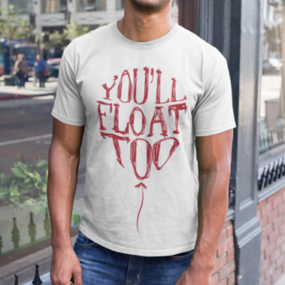 Image de t-shirt blanc pour homme "You'll Float Too - Ca"- MCL Sérigraphie