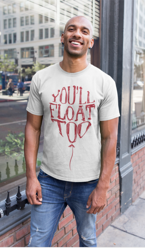 Image de t-shirt blanc pour homme "You'll Float Too - Ca"- MCL Sérigraphie