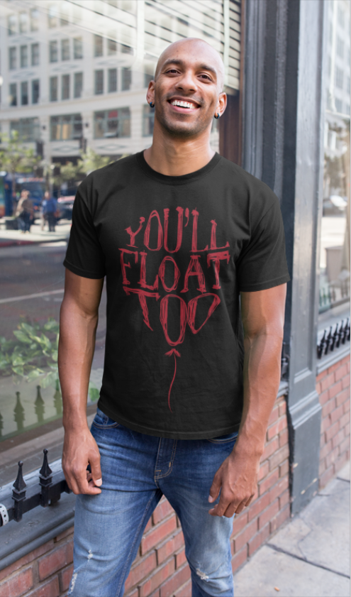 Image de t-shirt noir pour homme "You'll Float Too - Ca"- MCL Sérigraphie