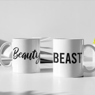 Image de duo de mugs "Beauty/Beast" - MCL Sérigraphie