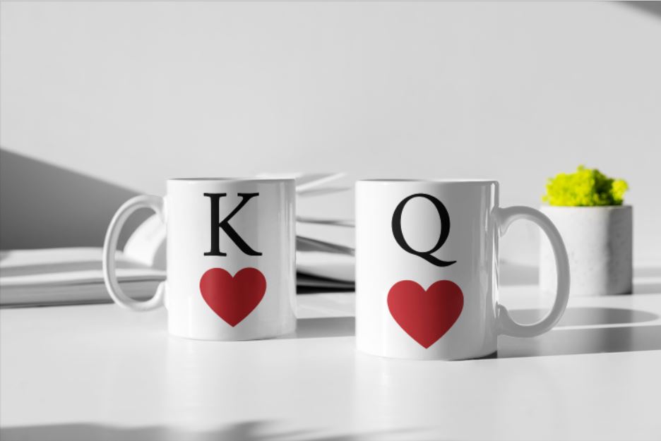 Duo de mugs "King/Queen" - MCL Sérigraphie Image de duo de mugs "King/Queen" - MCL Sérigraphie