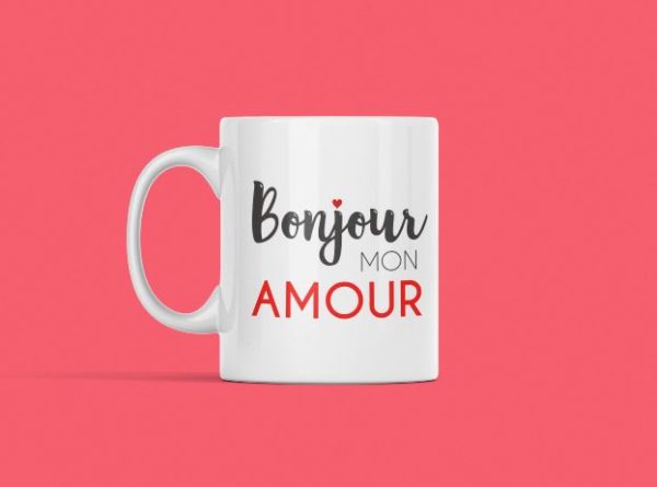 Image de tasse "bonjour mon amour" - MCL Sérigraphie