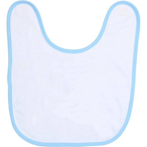 Image de bavoir blanc et bleu à personnaliser - MCL Sérigraphie