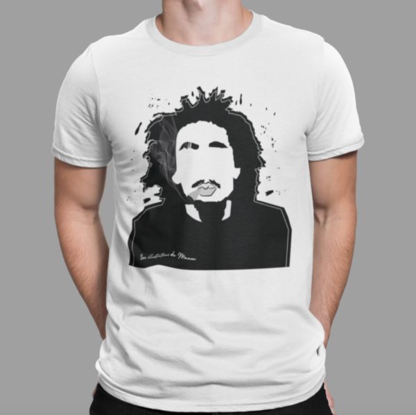 Image de t-shirt blanc homme "Bob Marley" - MCL Sérigraphie