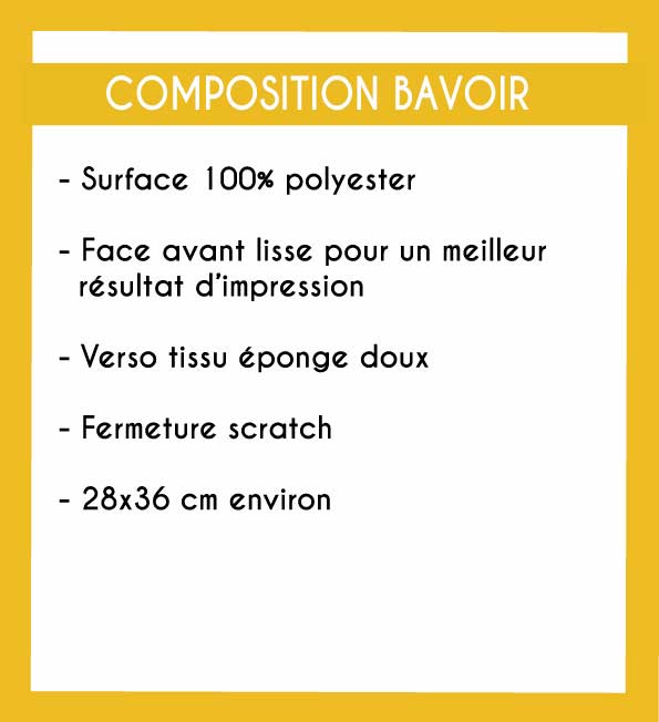 Image de la composition des bavoirs bébé - MCL Sérigraphie