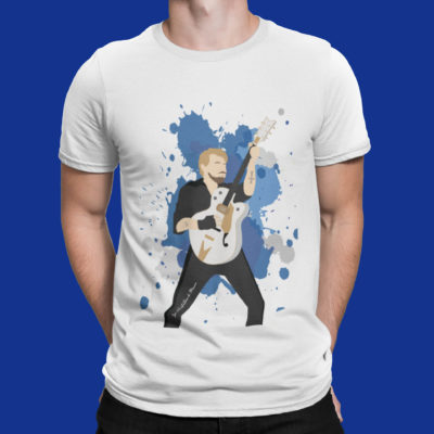 Image de t-shirt homme "Johnny Hallyday" version bleue - MCL Sérigraphie