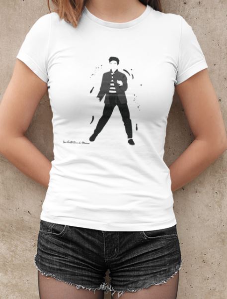 Image de t-shirt blanc femme "Elvis Presley" - MCL Sérigraphie