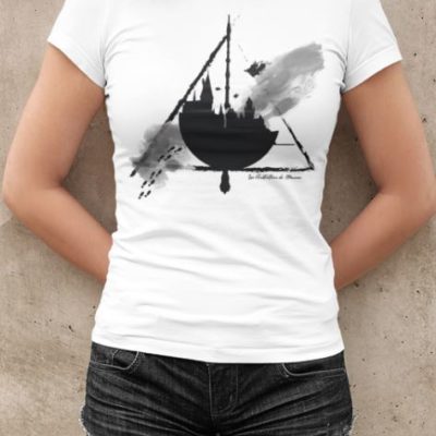 Image de t-shirt blanc femme "Harry Potter - Poudlard" - MCL Sérigraphie