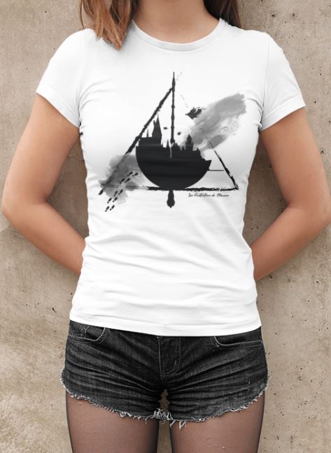 Image de t-shirt blanc femme "Harry Potter - Poudlard" - MCL Sérigraphie