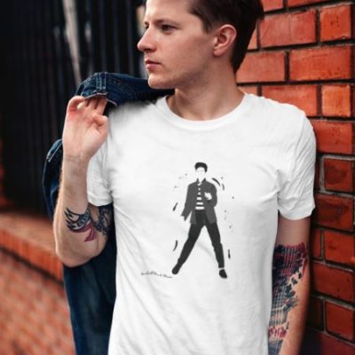 Image de t-shirt blanc homme "Elvis Presley" - MCL Sérigraphie