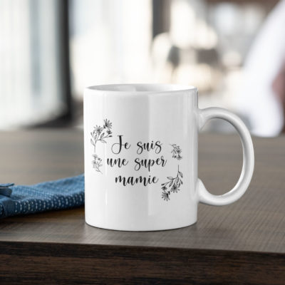 Image de mug "Je suis une super mamie" - MCL Sérigraphie