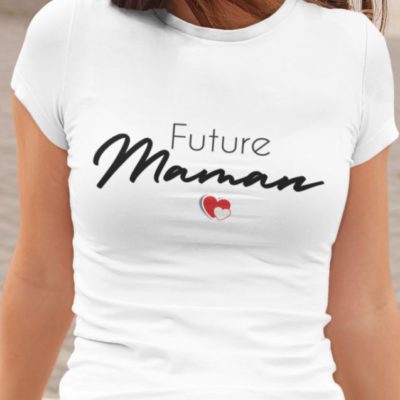 Image t-shirt blanc future maman - MCL Sérigraphie