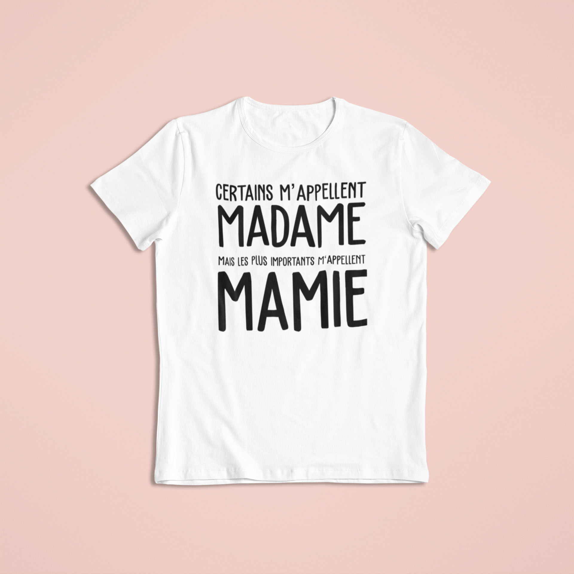 Image de t-shirt blanc "les meilleures m'appellent Mamie"-MCL Sérigraphie
