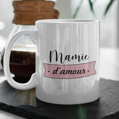 Image de mug "Mamie d'amour" - MCL Sérigraphie