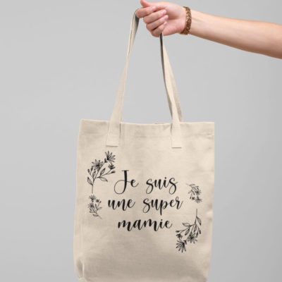 Image de tote-bag "Je suis une super mamie" - MCL Sérigraphie