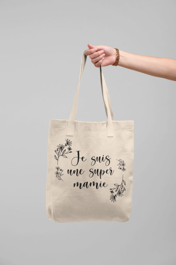 Image de tote-bag "Je suis une super mamie" - MCL Sérigraphie