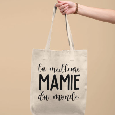 Image de tote-bag"La meilleure mamie du monde" - MCL Sérigraphie