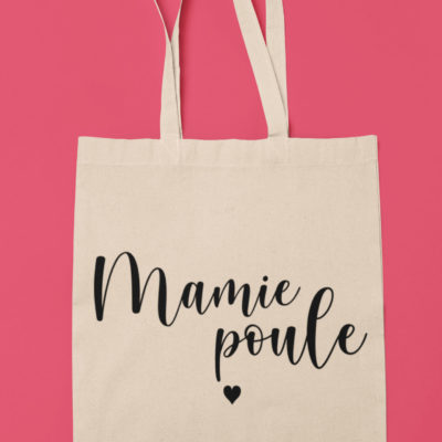 Image de tote-bag "Mamie Poule" - MCL Sérigraphie