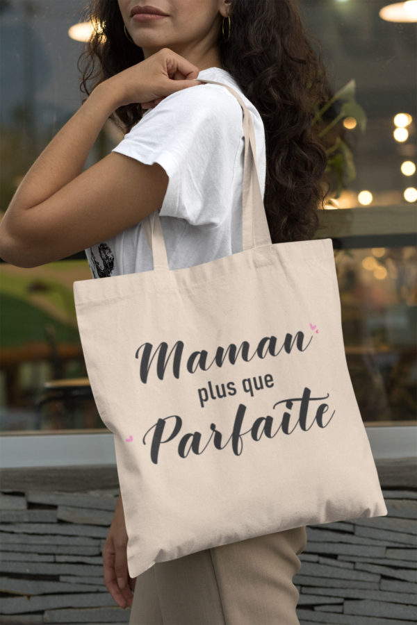 Image de tote-bag "Maman plus que parfaite" - MCL Sérigraphie