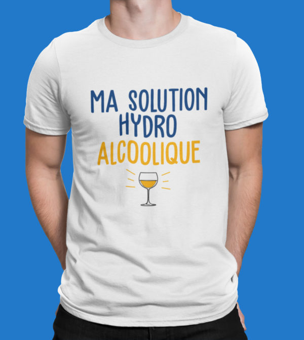 Image de t-shirt homme "Ma solution hydro alcoolique" - MCL Sérigraphie