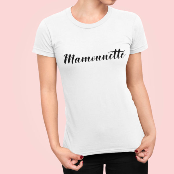 Image de t-shirt blanc "Mamounette" - MCL Sérigraphie
