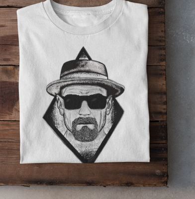 Image de t-shirt blanc "Heisenberg" - MCL Sérigraphie