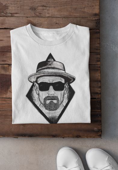 Image de t-shirt blanc "Heisenberg" - MCL Sérigraphie