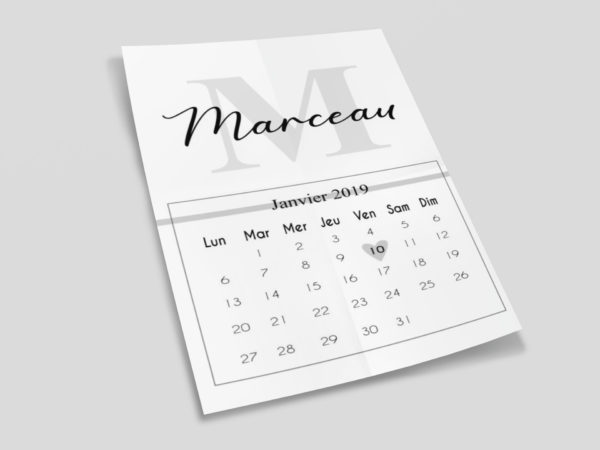 Affiche de naissance personnalisée date - MCL Sérigraphie