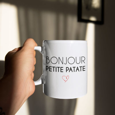 Image de mug "Bonjour petite patate" - MCL Sérigraphie