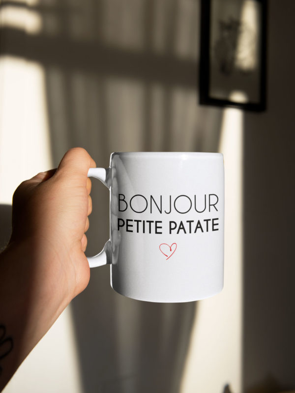 Image de mug "Bonjour petite patate" - MCL Sérigraphie