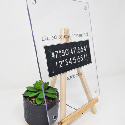 Image de plaque coordonnées GPS personnalisée - MCL Sérigraphie