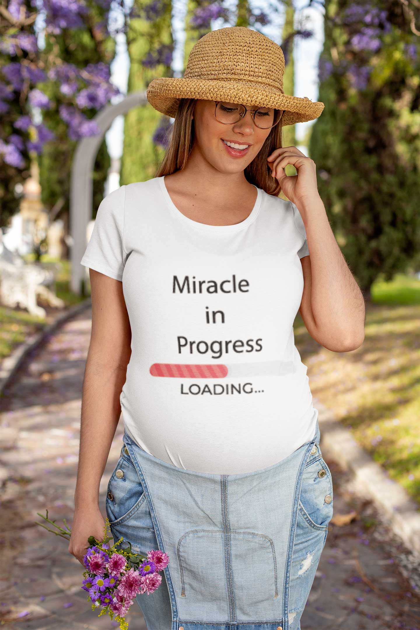 Image t-shirt blanc "Miracle in Progress"-MCL Sérigraphie Image t-shirt blanc "Miracle in Progress"-MCL Sérigraphie