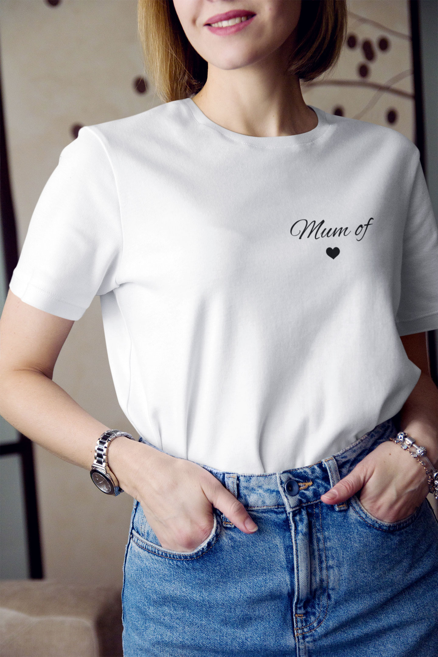 T-shirt blanc - Mum of 2 - MCL Sérigraphie T-shirt blanc - Mum of 1 - MCL Sérigraphie