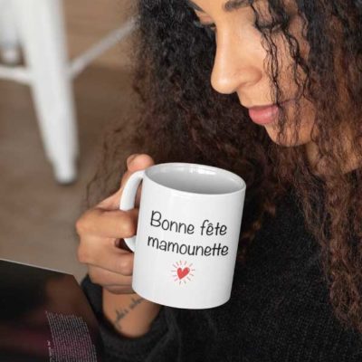 Image de mug "Bonne fête mamounette"-MCL Sérigraphie