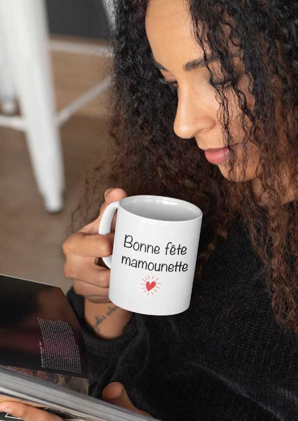 Image de mug "Bonne fête mamounette"-MCL Sérigraphie