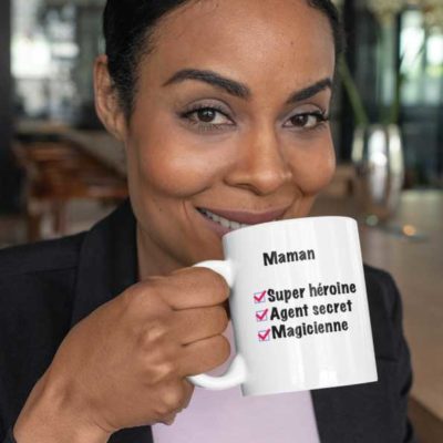 Image de mug "Maman super héroine, agent secret, magicienne"-MCL Sérigraphie